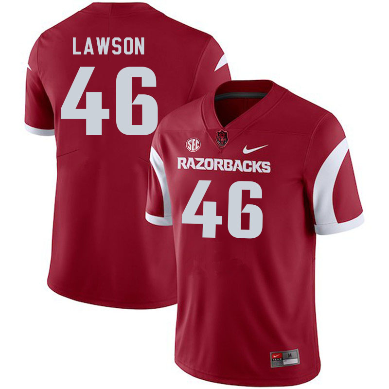 Men #46 Owen Lawson Arkansas Razorback College Football Jerseys Stitched Sale-Cardinal - Click Image to Close